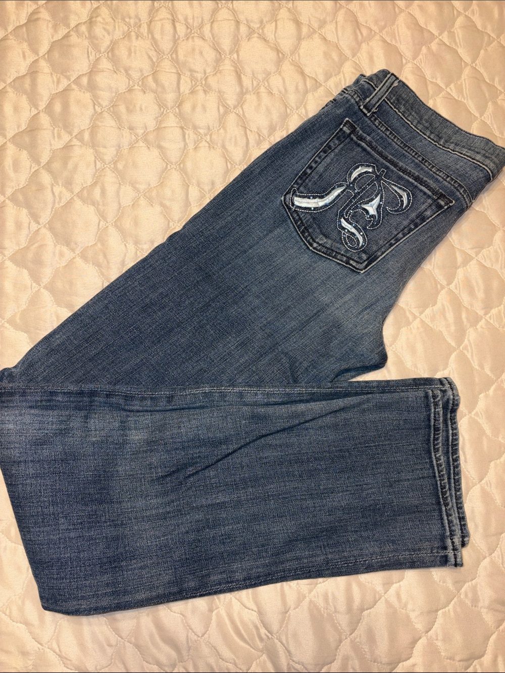 Rock & Republic Medium Wash Bootcut Jeans with Embroidered R Pocket